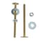 Plumb Pak Plumb Pak Toilet Bolt Set Gold Brass Plated Brass For Universal PP835-14 - alternate 3